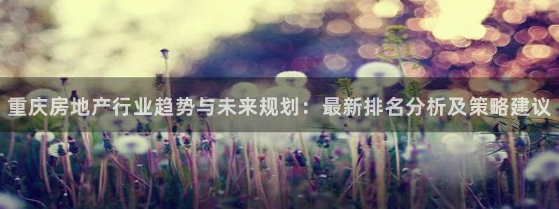 新宝5账号注册：重庆房地产行业趋势与未来规划：最新排名分析及