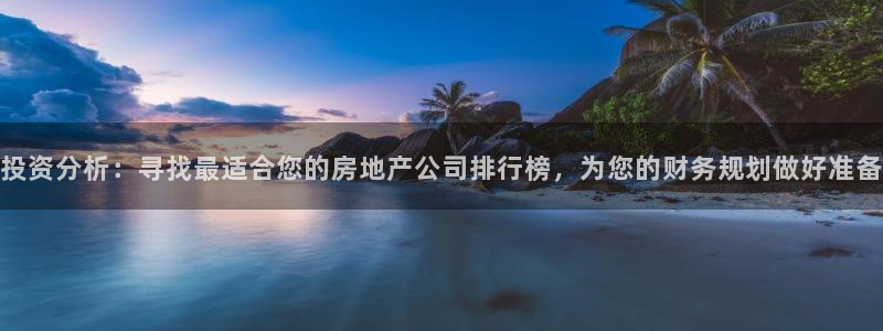 新宝5台卡：投资分析：寻找最适合您的房地产公司排行榜，为您的