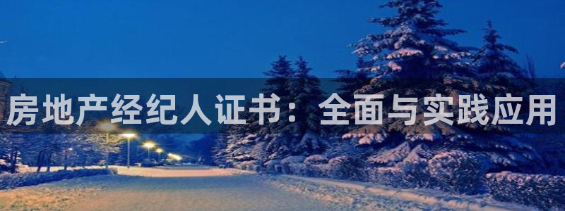 新宝5月：房地产经纪人证书：全面与实践应用