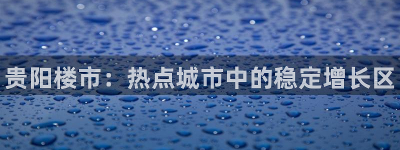 新宝5电脑登录网址：贵阳楼市：热点城市中的稳定增长区