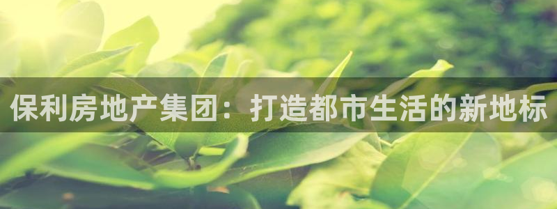 新宝5娱乐注册：保利房地产集团：打造都市生活的新地标