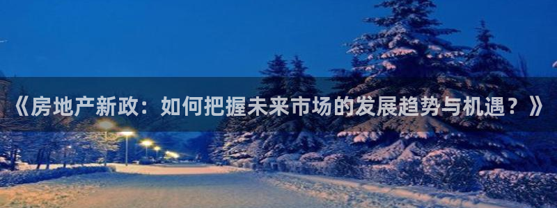 新宝5账号注册：《房地产新政：如何把握未来市场的发展趋势与机