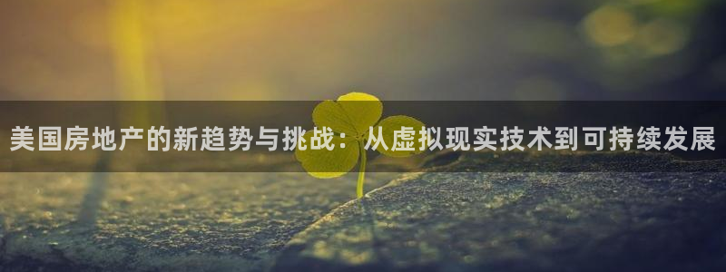 新宝5地址：美国房地产的新趋势与挑战：从虚拟现实技术到可持续