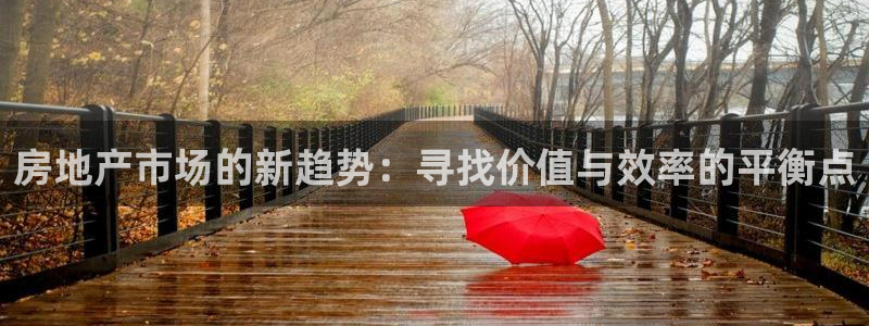 新宝5培训：房地产市场的新趋势：寻找价值与效率的平衡点