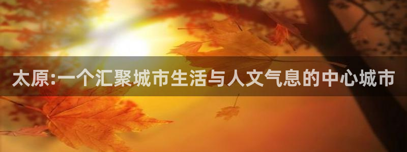 新宝5注册流程：太原:一个汇聚城市生活与人文气息的中心城市