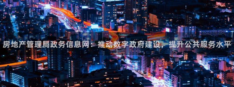 新宝5平台注册资金：房地产管理局政务信息网：推动数字政府建设