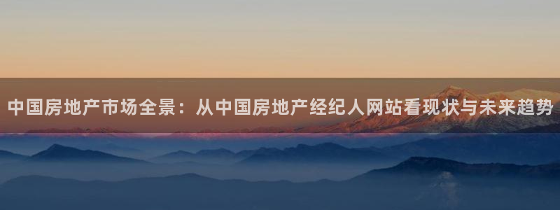 新宝5测试：中国房地产市场全景：从中国房地产经纪人网站看现状