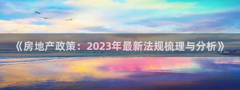 新宝股东王听2 5 5：《房地产政策：2023年最新法规梳理